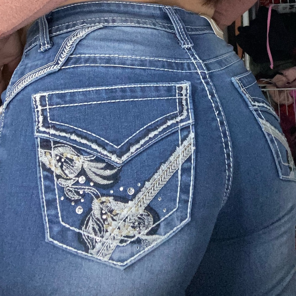 Blinged Boot Cut Bottoms